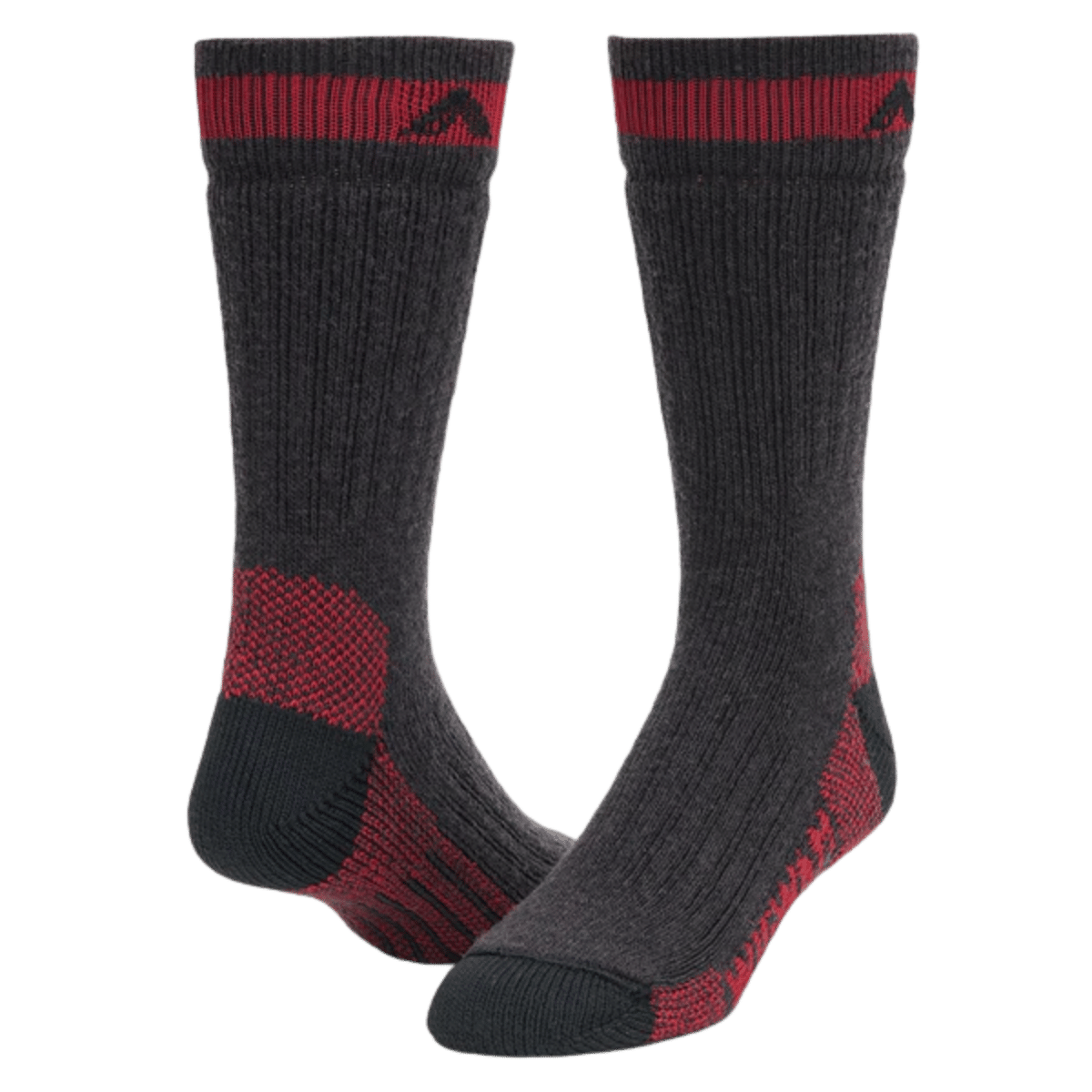 WIGWAM CANADA II OUTDOOR BOOT SOCK - CHARCOAL/RED