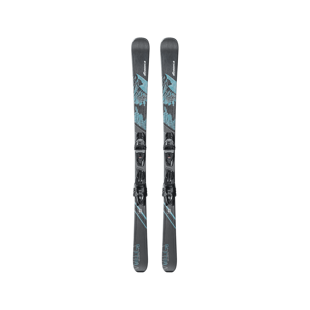 WILD BELLE 78 W/TP2 CPT 10 - WOMANS DOWN HILL SKI- BLACK/WATER