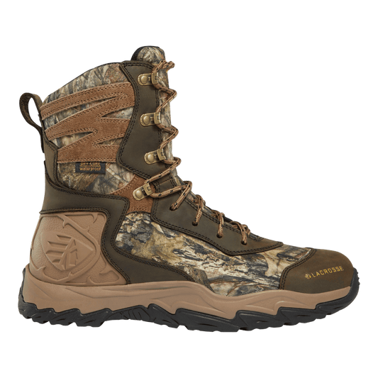 LACROSSE MEN'S WINDROSE 8" 1000G INSULATED MEDIUM BOOTS - REALTREE EDGE - LEFT ANGLE