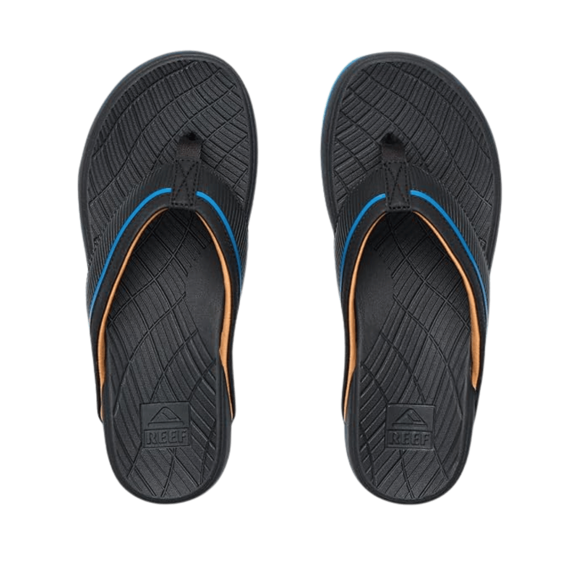 REEF KIDS' WINDSWELL FLIP - BLACK/BLUE - TOP VIEW