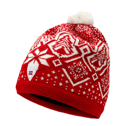 WINTERLAND WOOL HAT - RASPBERRY OFFWHITE REDROSE