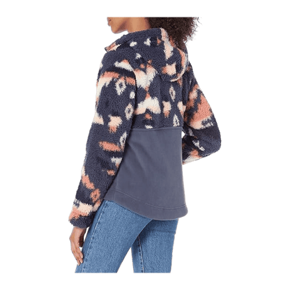 COLUMBIA WOMEN'S WINTER PASS SHERPA FULL ZIP - NOCTURNAL ROCKY - BACK VIEW