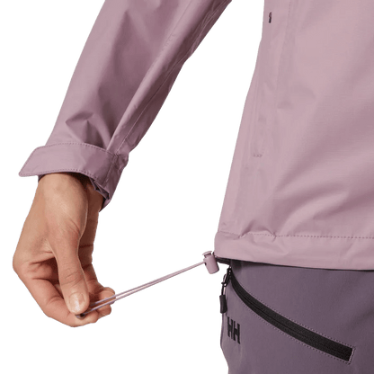 HELLY HANSEN WOMEN'S LOKE JACKET 2.0 - PURPLE CLAY DRAWSTRING