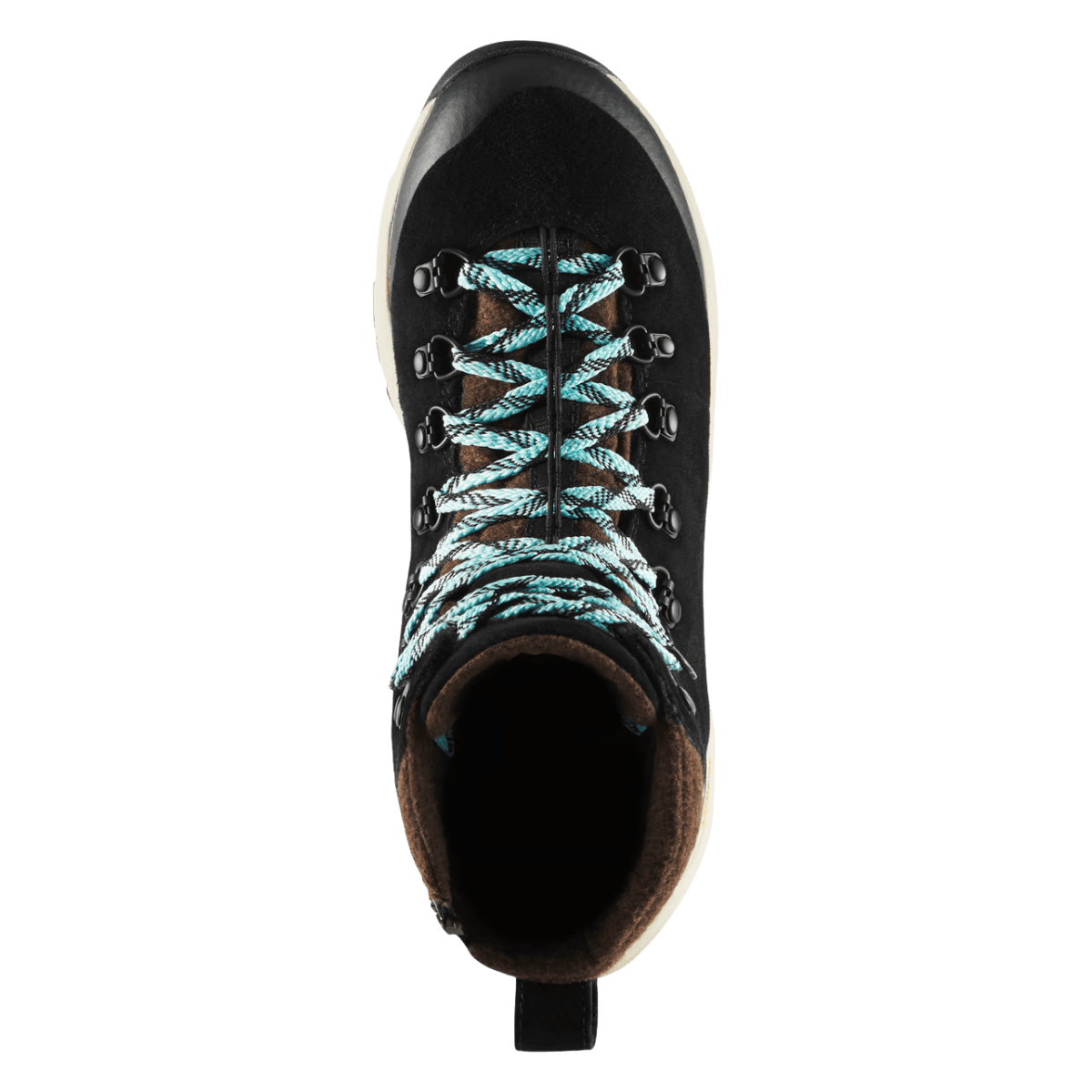 DANNER WOMENS ARCTIC 600 SIDE-ZIP 7" 200G BOOTS MEDIUM  - BLACK/SPARK BLUE - TOP VIEW