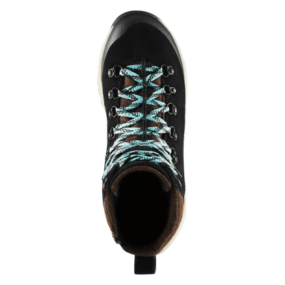 DANNER WOMENS ARCTIC 600 SIDE-ZIP 7" 200G BOOTS MEDIUM  - BLACK/SPARK BLUE - TOP VIEW