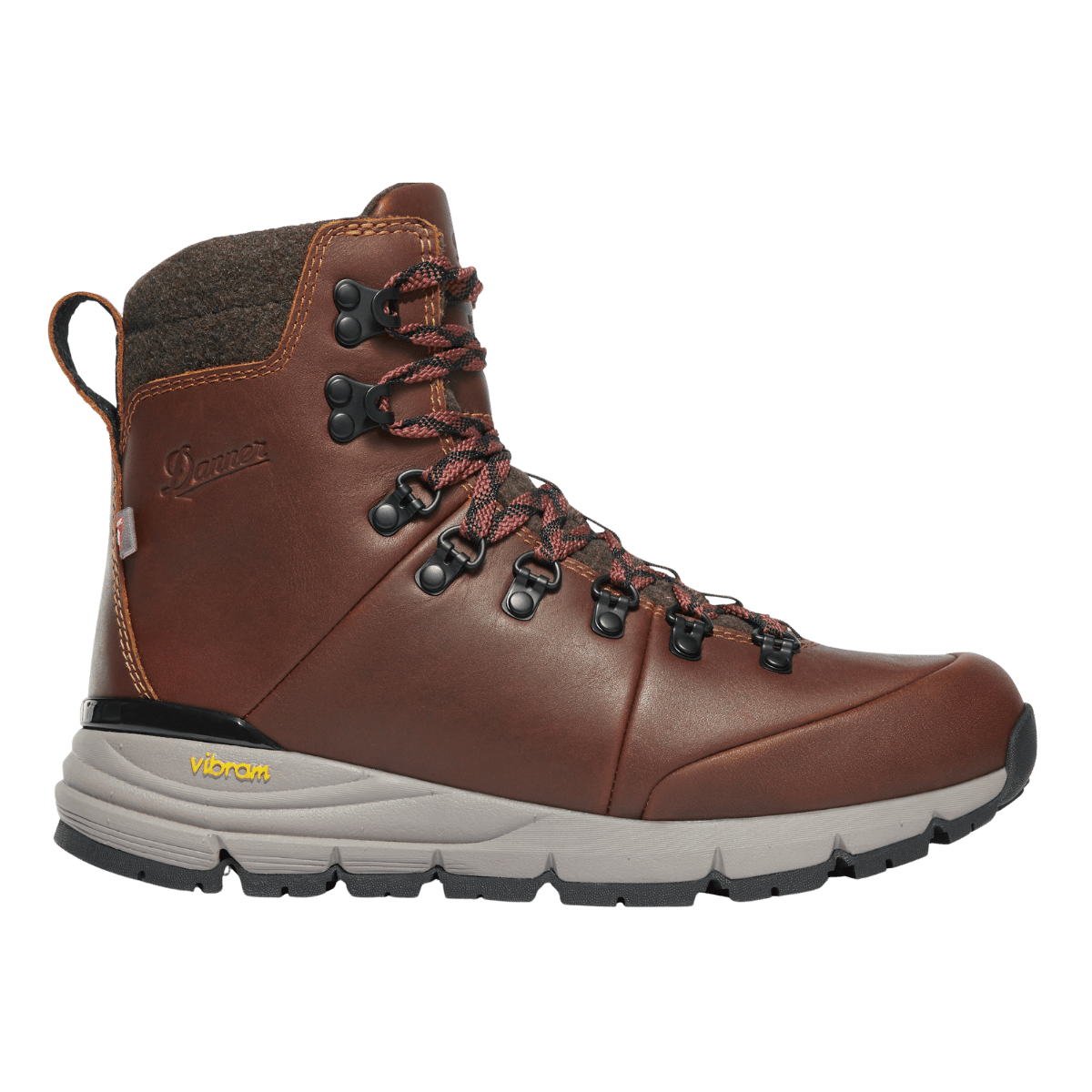 DANNER WOMENS ARCTIC 600 SIDE-ZIP 7" 200G BOOTS MEDIUM - ROASTED PECAN/FIRED BRICK - LEFT VIEW