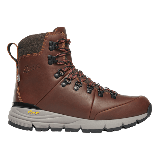 DANNER WOMENS ARCTIC 600 SIDE-ZIP 7" 200G BOOTS MEDIUM - ROASTED PECAN/FIRED BRICK - LEFT VIEW