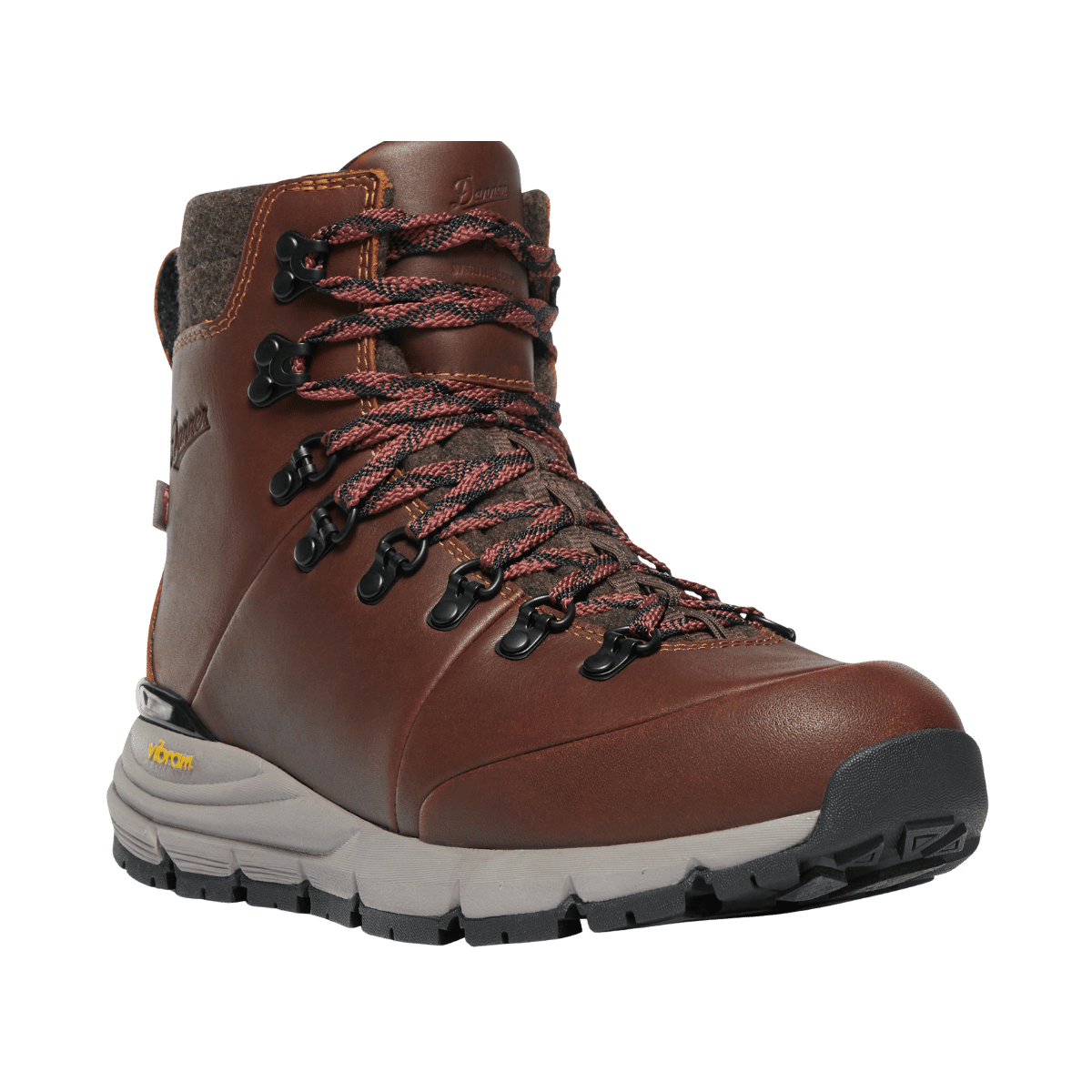 DANNER WOMENS ARCTIC 600 SIDE-ZIP 7" 200G BOOTS MEDIUM - ROASTED PECAN/FIRED BRICK - LEFT SIDE VIEW