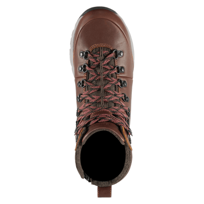 DANNER WOMENS ARCTIC 600 SIDE-ZIP 7" 200G BOOTS MEDIUM - ROASTED PECAN/FIRED BRICK - TOP VIEW