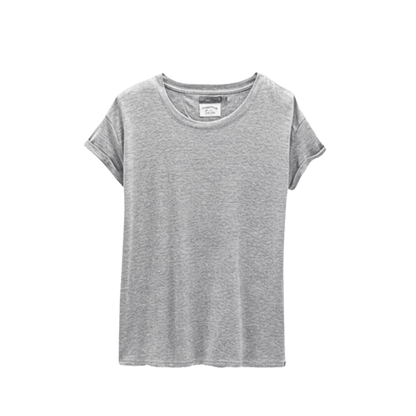 PRANA WOMEN'S COZY UP T-SHIRT - HEATHER GREY - FRONT VIEW