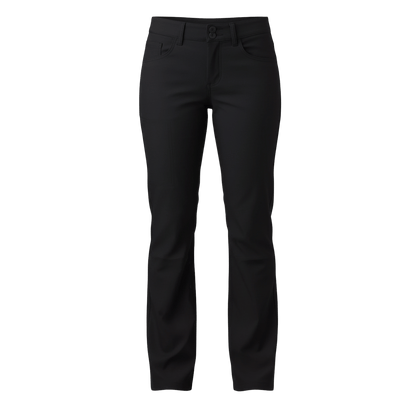 PRANA WOMEN'S HALLE PANT II - BLACK - FRONT VIEW