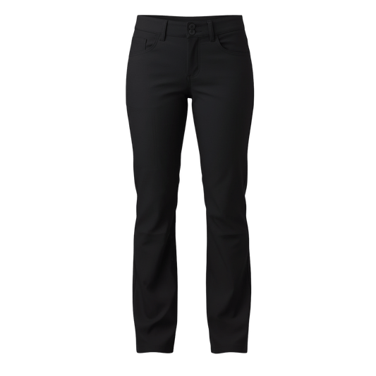 PRANA WOMEN'S HALLE PANT II - BLACK - FRONT VIEW