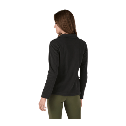 PATAGONIA WOMEN'S MICRO-D 1/4 ZIP FLEECE - BLACK - BACK VIEW