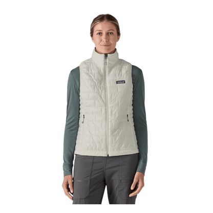 PATAGONIA WOMEN'S NANO PUFF VEST - BIRCH WHITE - FRONT VIEW
