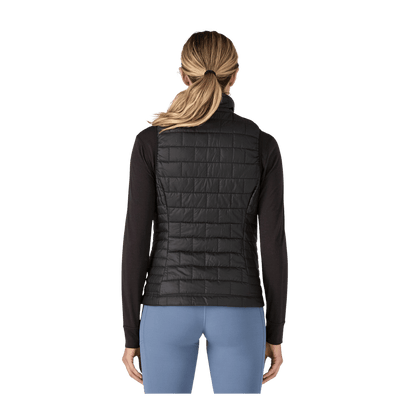 PATAGONIA WOMEN'S NANO PUFF VEST - BLACK - BACK VIEW