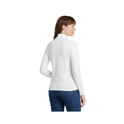 WOMEN'S PIMA COTTON TURTLENECK TOP – SOFT & BREATHABLE