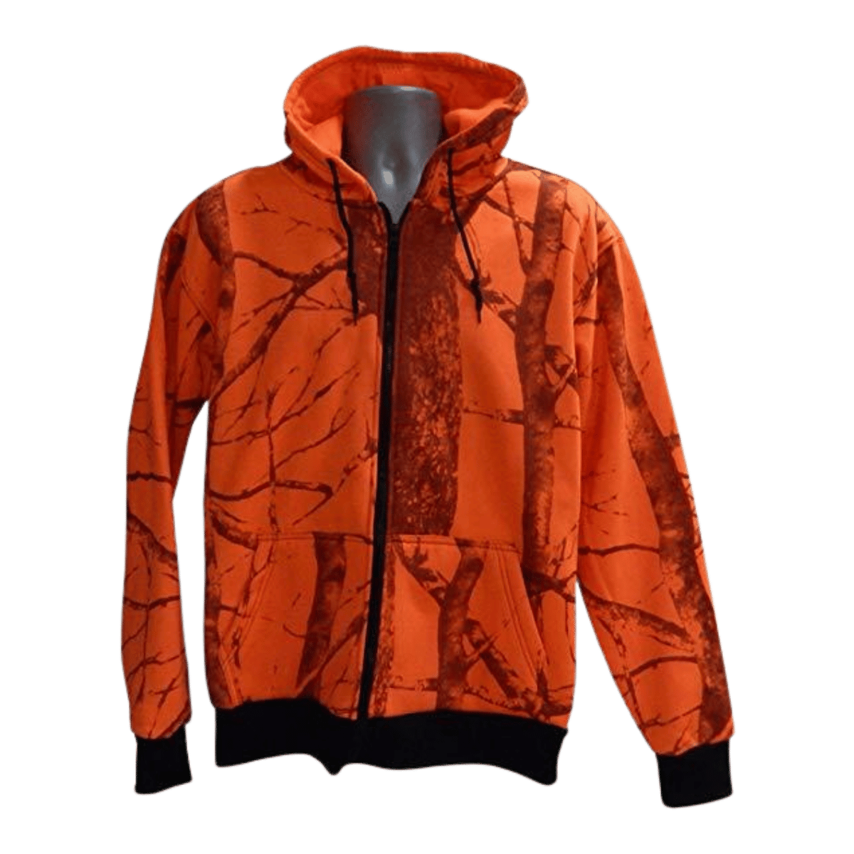 WORLD FAMOUS MEN'S HOODED SWEATSHIRT - ORANGE CAMO