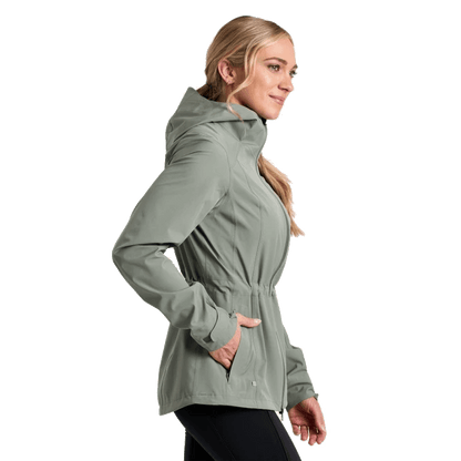 KUHL WOMEN'S STRETCH VOYAGR RAIN JACKET - SOFT PINE SIDE