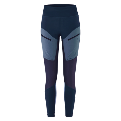 KARI TRAA WOMEN'S ANE HIKING TIGHTS W/ UPF 40+ - ROYAL_FRONT ANGLE
