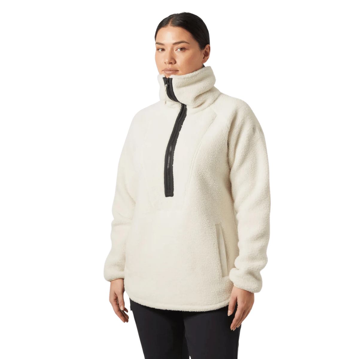 HELLY HANSEN BLISS PILE WOMENS - CREAM_FRONT ANGLE MODEL