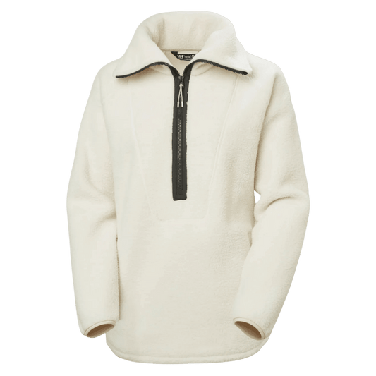 HELLY HANSEN WOMEN'S BLISS PILE 1.2 ZIP JACKET - CREAM_FRONT ANGLE