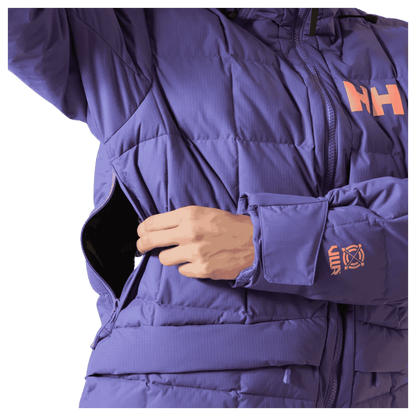 HELLY HANSEN WOMEN'S EMIKO RIDABLE PUFFY JACKET - ULTRA VIOLET_SIDE POCKET