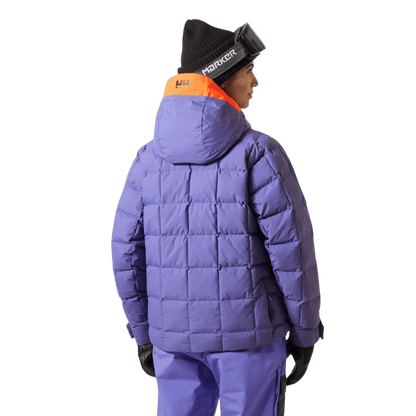 HELLY HANSEN EMIKO RIDABLE PUFFY JACKET WOMENS - ULTRA VIOLET_BACK ANGLE MODEL