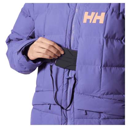 HELLY HANSEN WOMEN'S EMIKO RIDABLE PUFFY JACKET - ULTRA VIOLET-FRONT POCKET
