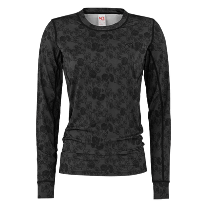 KARI TRAA FANTASTISK BASE LAYER TOP LONG SLEEVE WOMENS - DARK GREY_FRONT ANGLE