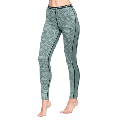 KARI TRAA FLOKE WOOL PANTS WOMENS - MURK GREEN_FRONT ANGLE MODEL
