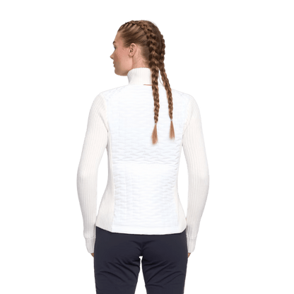 BJORN DAEHLIE FULL ZIP COMFY SWEATER WOMENS - SNOW WHITE_BACK ANGLE