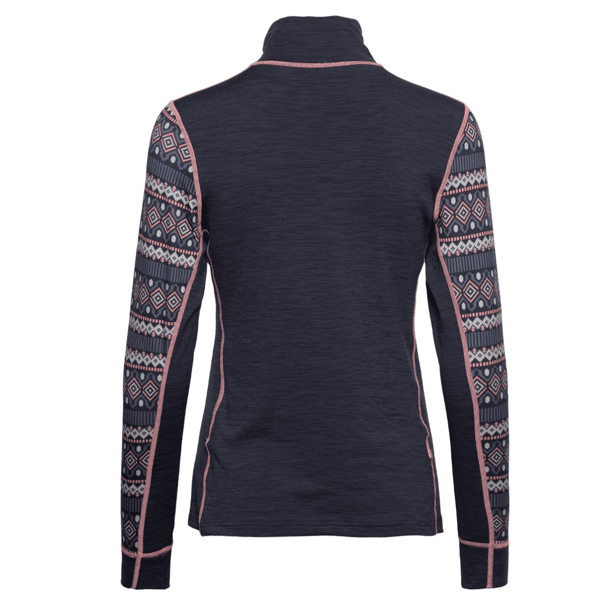 KARI TRAA WOMEN'S LUNE HALF ZIP BASE LAYER TOPS - MARIN_BACK ANGLE