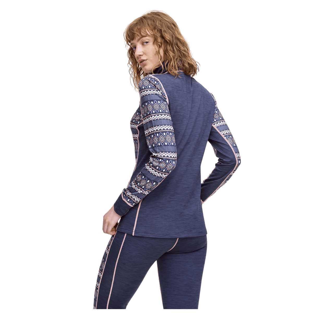 KARI TRAA WOMEN'S LUNE HALF ZIP BASE LAYER TOPS - MARIN_BACK WW