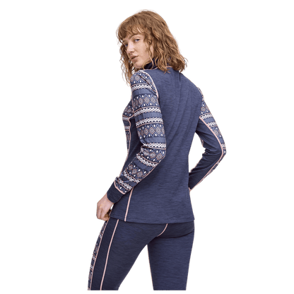KARI TRAA WOMEN'S LUNE HALF ZIP BASE LAYER TOPS - MARIN_BACK WW