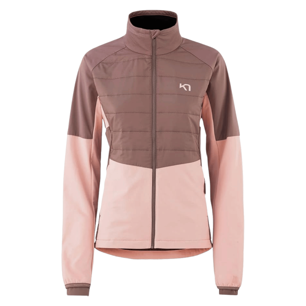KARI TRAA RAGNA OUTDOOR TRAINING JACKET WOMENS - TAUPE_FRONT ANGLE
