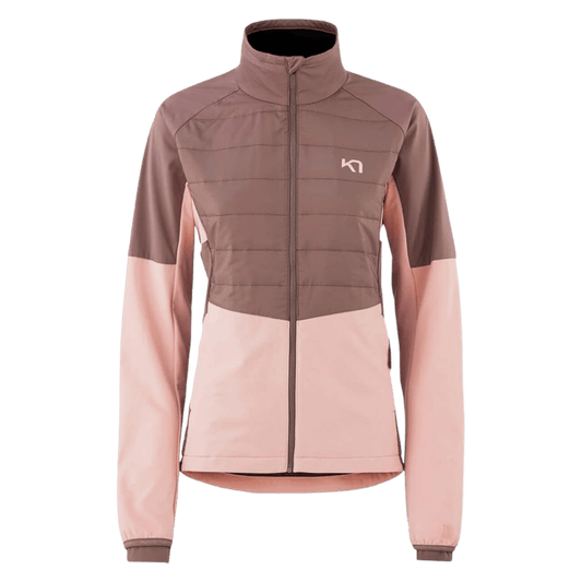 KARI TRAA RAGNA OUTDOOR TRAINING JACKET WOMENS - TAUPE_FRONT ANGLE
