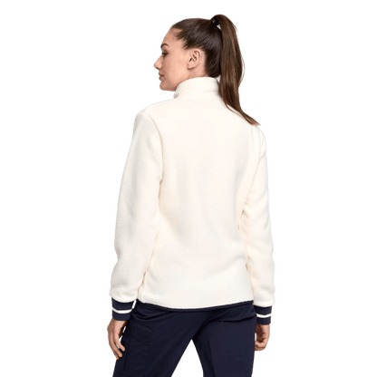 KARI TRAA ROTHE MIDLAYER FLEECE JACKET WOMENS - NATURAL WHITE_BACK ANGLE MODEL