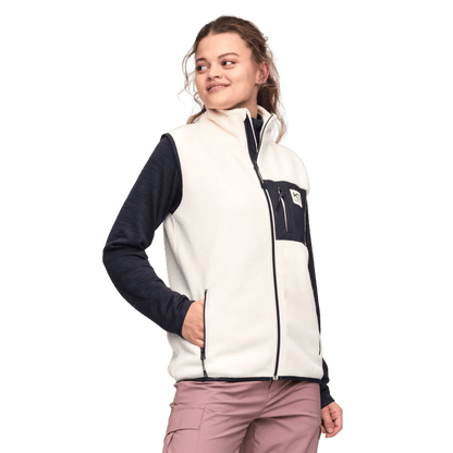 KARI TRAA WOMEN'S ROTHE HIGH COLLAR VEST - NATURAL WHITE_FRONT ANGLE