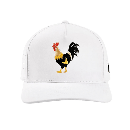 WAGGLE GOLF MEN'S FEELIN' COCKY HAT - WHITE - FRONT VIEW