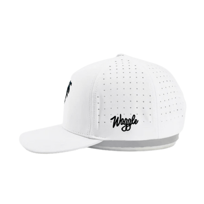 WAGGLE GOLF MEN'S FEELIN' COCKY HAT - WHITE - SIDE VIEW