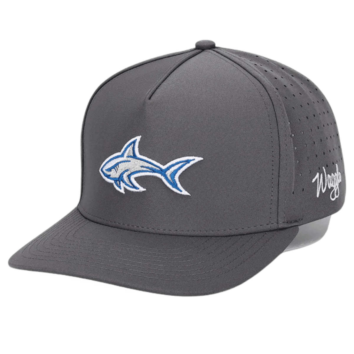 WAGGLE GOLF BITE HAT GRAY ONE SIZE FRONT SIDE VIEW