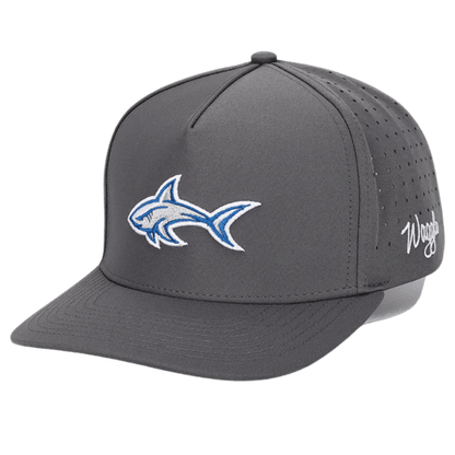 WAGGLE GOLF BITE HAT GRAY ONE SIZE FRONT SIDE VIEW