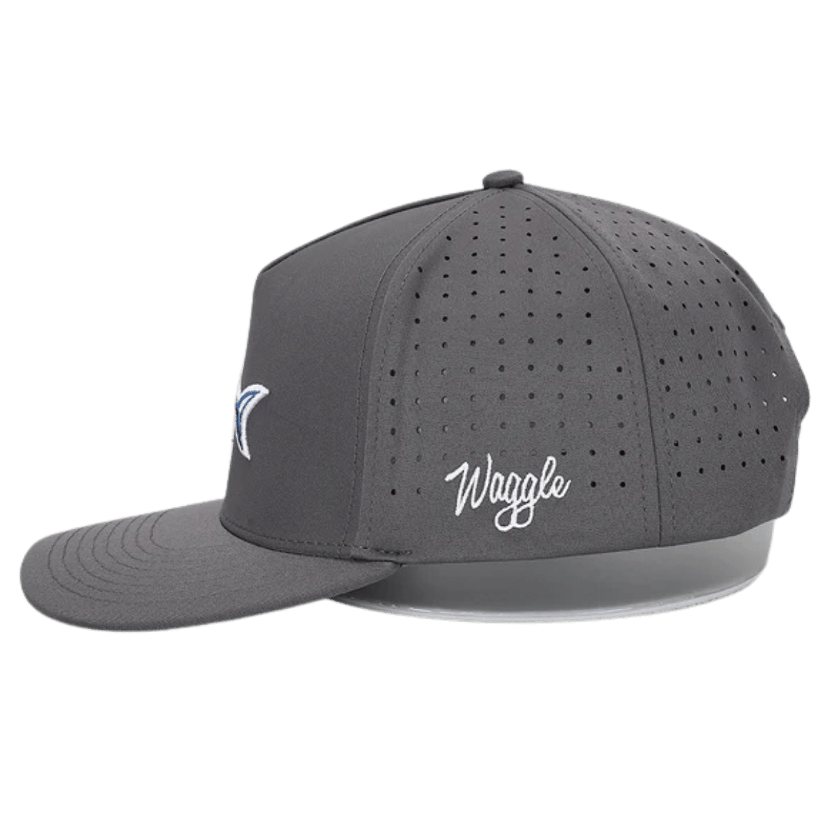 WAGGLE GOLF BITE HAT GRAY ONE SIZE LEFT VIEW