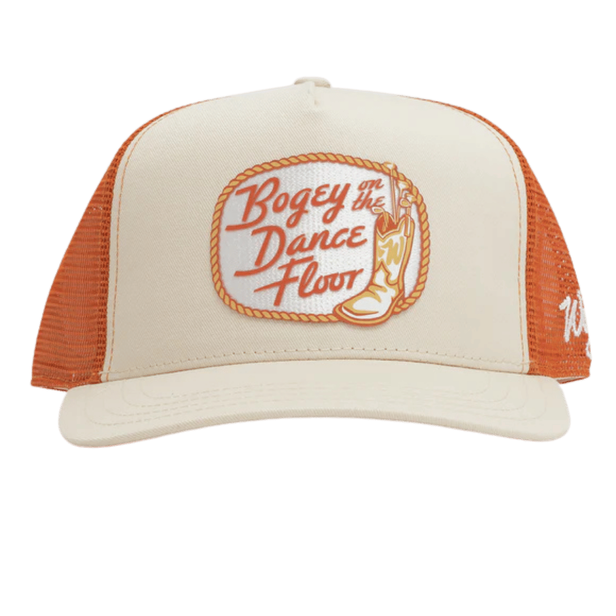 WAGGLE GOLF BOGEY ON THE DANCE FLOOR HAT TAN FRONT VIEW