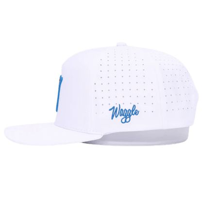 WAGGLE GOLF BREAKFAST OF GOLFERS HAT WHITE LEFT VIEW