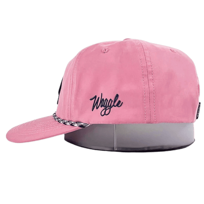 WAGGLE GOLF DAIRYLAND DRIVING RANGE ROPE HAT PINK SIDE VIEW
