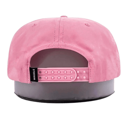 WAGGLE GOLF DAIRYLAND DRIVING RANGE ROPE HAT PINK BACK VIEW