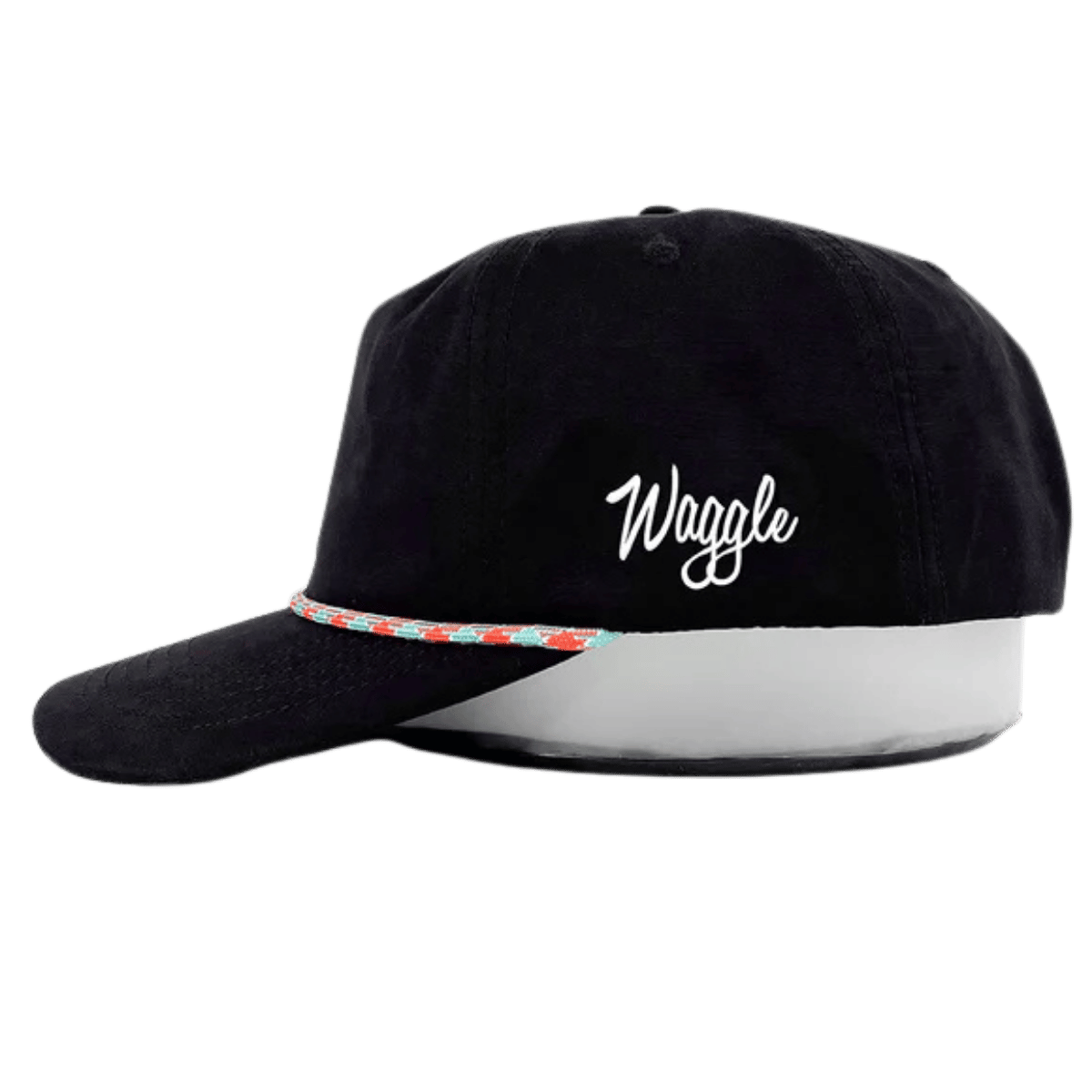 WAGGLE GOLF FORE FUEL ROPE HAT BLACK SIDE VIEW