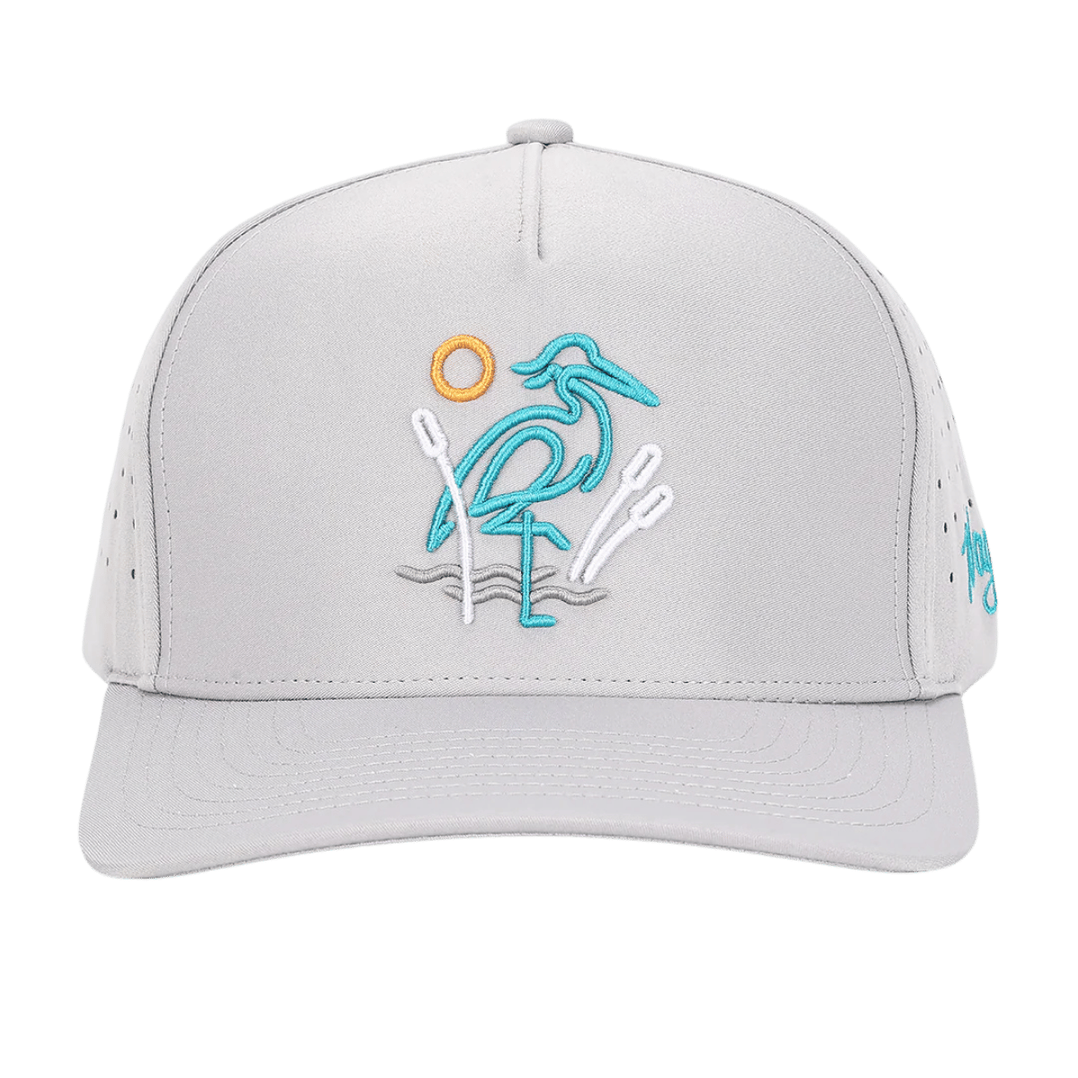 WAGGLE GOLF GREAT BLUE HAT GRAY FRONT VIEW