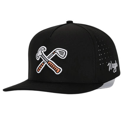 WAGGLE GOLF HANDYMAN HAT BLACK FRONT RIGHT VIEW